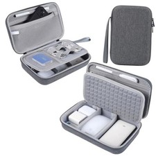 Hard Electronic Organizer Travel Case for MacBook Power Adapter Chargers Grey