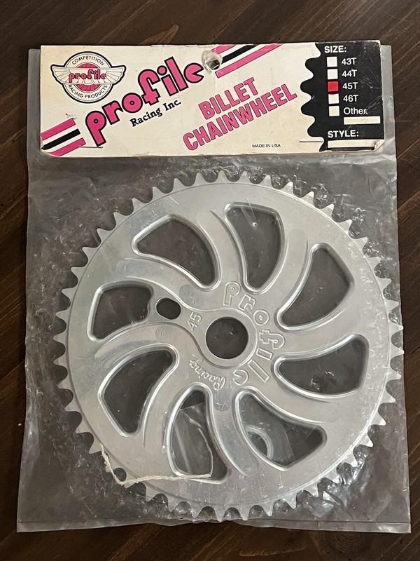 USA Made PROFILE RACING 45T WHIPPET SPROCKET Old School 90’s Vintage BMX Fit S&M