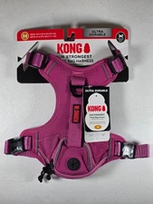 KONG Ultra Durable Dog Harness Pink Medium Waste Bag Pocket