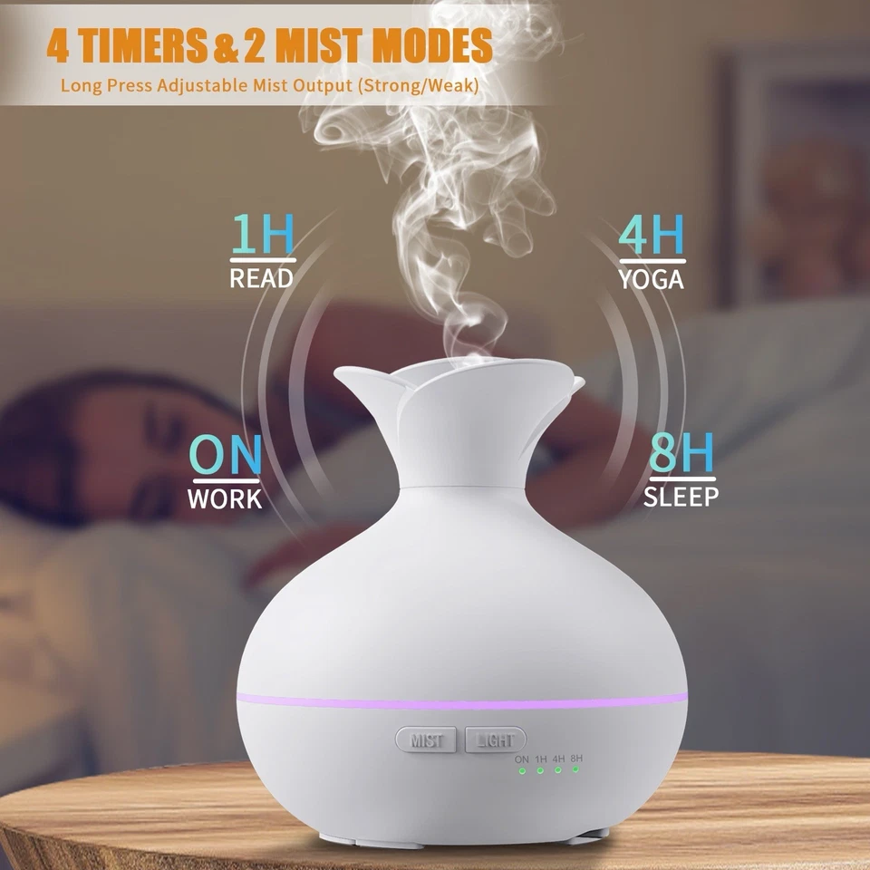 Oil fragrance diffuser LED essential oil ultrasonic humidifier air purifier - Image 4 of 4
