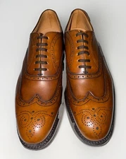New Church's Shoes Men's Berlin Punched Brown Leather Oxford UK 6.5F / US 7
