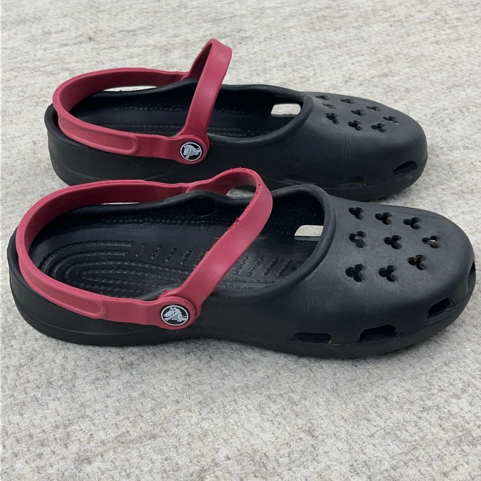 Disney Crocs Minnie Mouse Karin Mary Jane Plano Para Mujer EE. UU. Talla 9 Descatalogado Foto 3 de 4