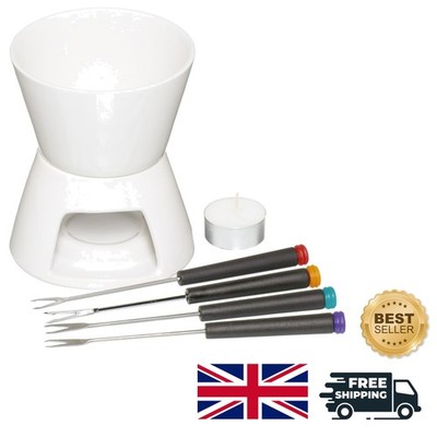 All-In-One Schokoladenfondue Set für Partys - elegantes Design mit vier Gabeln
