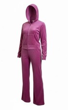 Y2K Size L Juicy Couture Velour Tracksuit Festival Fuchsia Rare Color Set NWT