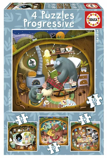 8412668196858 Educa Puzzle 12 16 20 25 LeśNe OpowieśCi Educa-image