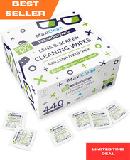 440-Pack Lens Wipes for Glasses, Phones  Laptops   Streak-Free Cleaning