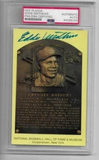 Eddie Matthews Autographed Postcard PSA