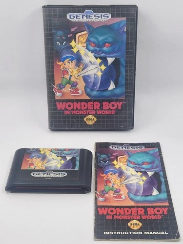Wonder Boy in Monster World (Sega Genesis) - Authentic CIB Acceptable Condition