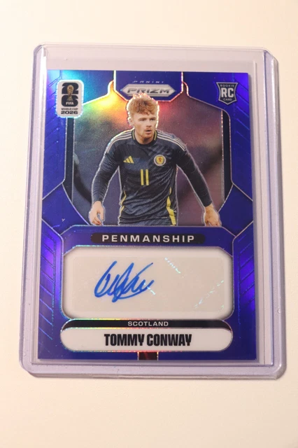 2026 Prizm FIFA World Cup Penmanship Auto Tommy Conway Blue /25