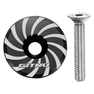 Für Headset Top Cap Aluminium 1-1/4 für Fahrrad mit Schraube schwarz