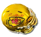 Kansas City Chiefs PATRICK MAHOMES Signed Autograph GOLD MINI Helmet Beckett