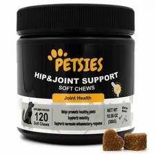 Petsies Hip  Joint Support Soft Chews for Dogs, 120 Count, 10.58 oz