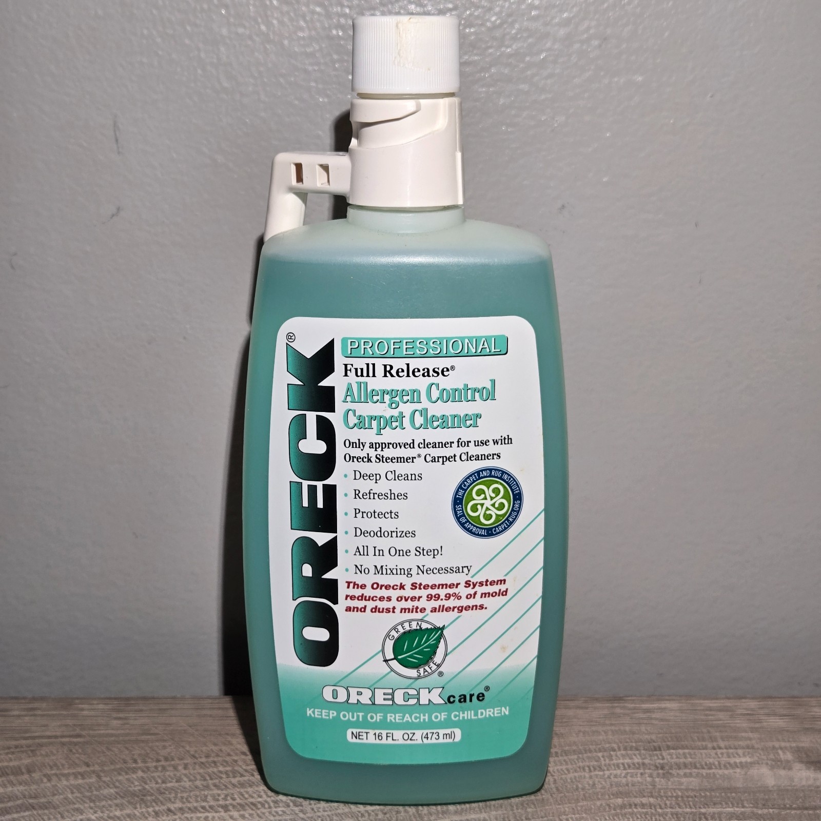 Oreck Professional 16oz Allergen Control Carpet Cleaner New