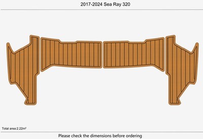 2024 Sea Ray 320 Swim Platform Boat EVA Foam Pad Teak Deck Faux Flooring Mat