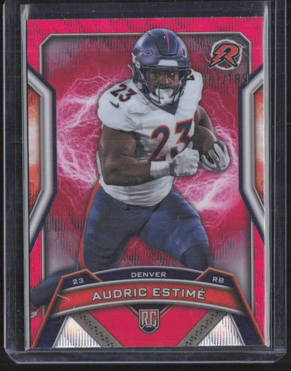 Audric Estime Topps Resurgence #126 Blue & Orange Spark