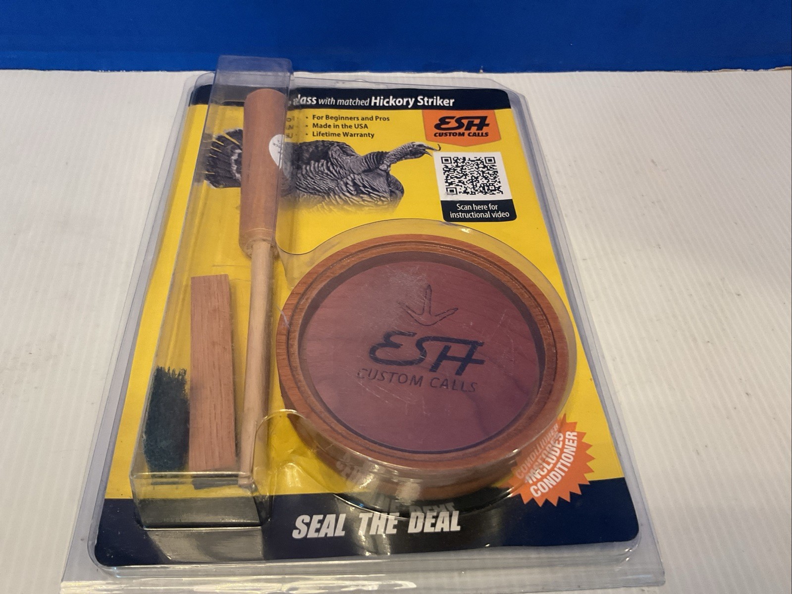 Custom Calls Cherry Glass with matched hickory Striker(Pot Call)