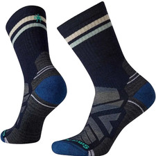 NEW Smartwool Womens Hike Light Cushion Tube Stripe Crew Socks Medium Deep Navy