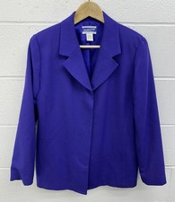 VTG Pendleton Women's Size 12 100 Virgin Wool Purple Blazer Jacket USA Made