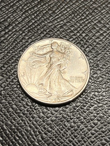 1943-P Walking Liberty Half Dollar 90% Silver Coin 50c Approx.  AU #1230