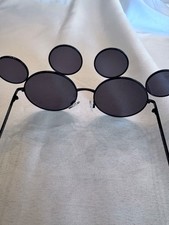 Black Mickey Mouse metal frame sunglasses with nose piece comfort - adult