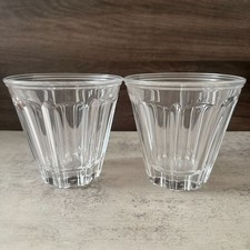 Ralph Lauren Mallory Double Old Fashioned Crystal Barware Beverage Glasses Set 2
