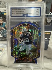 2020 Panini Select Concourse Jonathan Taylor #53 Blue Prizm Die-Cut Mint 9
