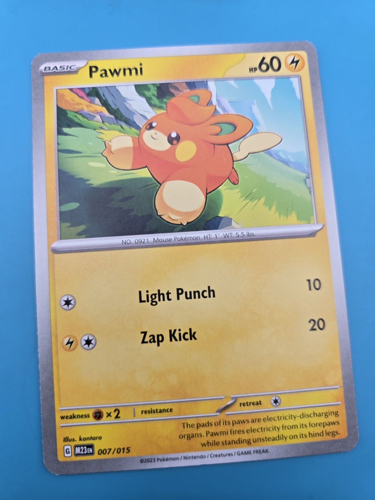 Pawmi 007/015 Pokemon TCG Promo Card McDonalds 2023 NM