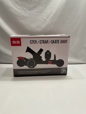 Cardiff Skate Co. Youth Roller Skates Black Red Model S3 Adjustable Step Strap