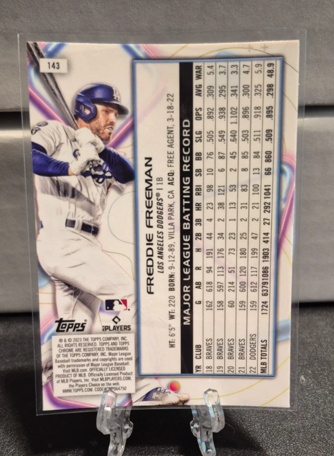 2023 Topps Cosmic Chrome - Freddie Freeman #143 Nucleus Refractor - Image 2 of 2