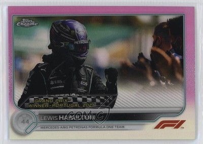 2022 Chrome Formula 1 Grand Prix Winners Pink Refractor 35/75 Lewis Hamilton 0s2