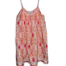 Oscar de la Renta pink and orange babydoll Sleep tunic. Size Large