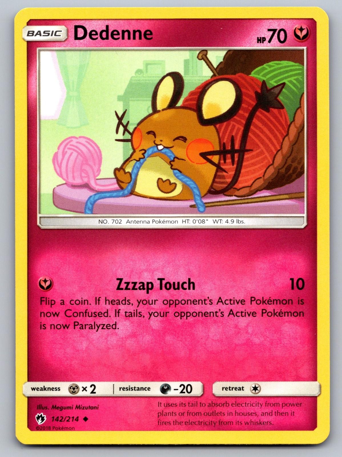 Dedenne 142/214 Lost Thunder Pokemon Lightly Played
