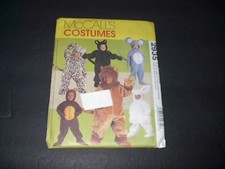 McCall's Pattern 2935 Toddlers' Adorable Animal Costumes Bunny, Bear, Cat 1/2 4