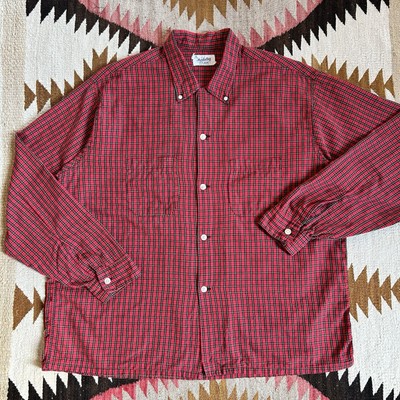 トップス 50s-60s Open Collar Check Shirt VINTAGE 50s 60s Open