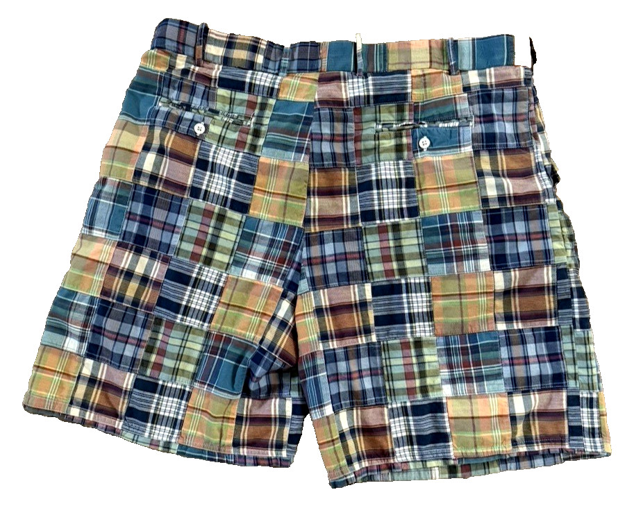 Peter Millar Shorts Mens 38 Patchwork Madras Plai… - image 4