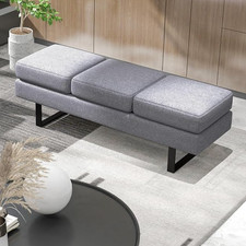 Waiting Room Bench Seating, 3-seater Long Salon Reception Benches Office Chair