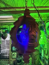 NEW Witco Style Lamp w/Blue Glass Fish Float Tiki bar Smokin Tikis Oceanic