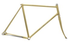 Gan Well Pro Track Fixed Gear Frameset NJS Gold 55cm w/ Hatta Headset New NOS