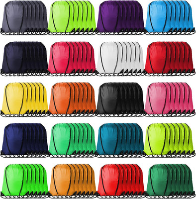 Mochilas con cordon bolsa de cordon bolsa de poliester 20 colores Los bolsos