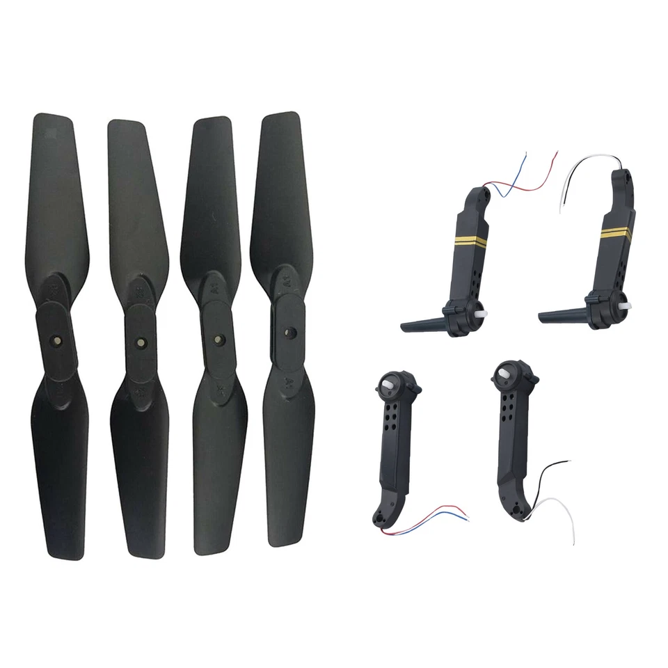 Brazo motor eje R/L delantero/trasero original + hélices para eachine E58 JY019 RC Drone Foto 3 de 4