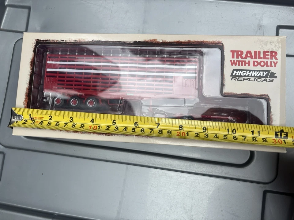 HIGHWAY REPLICAS 1:64 LIVESTOCK TRAILER WITH DOLLY, 12986 - Image 4 of 4