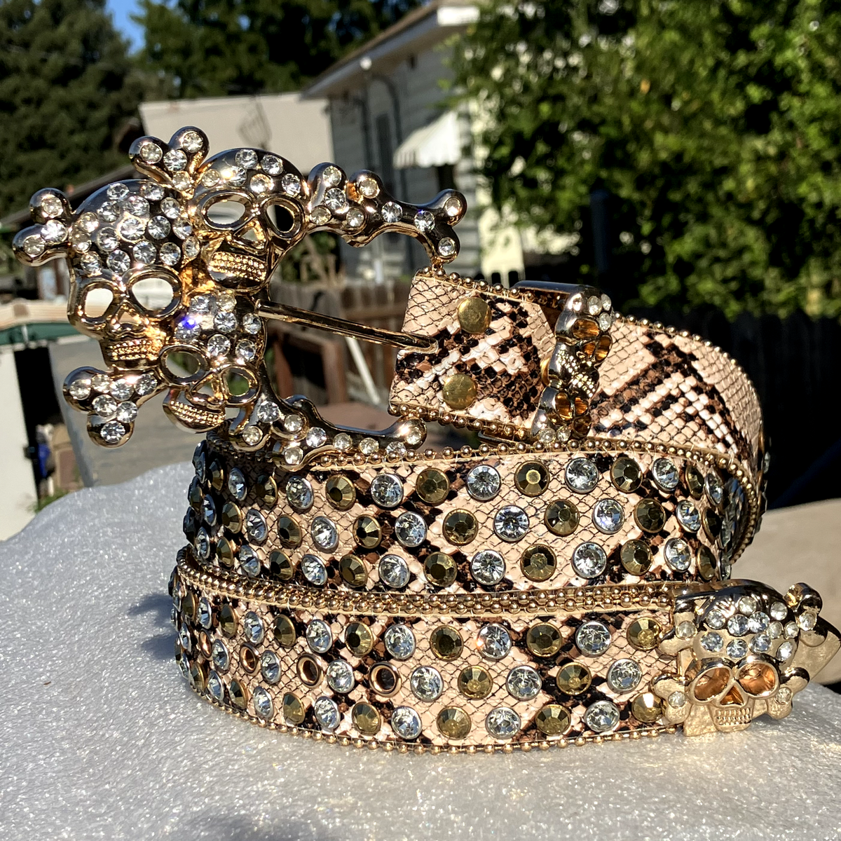 bebe Y2K Logo Chainmail Belt Rhinestone Buckle Silver Metal Edgy Castlecore Y2k Bebe Black Scrunchy Black Smocked Stretch Elastic Belt  main image 4
