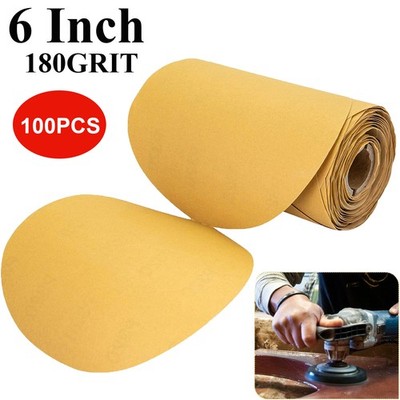 6'' Sanding Disc Sandpaper 100 Roll PSA Sticky Back Grit 180 DA Sander Paper US