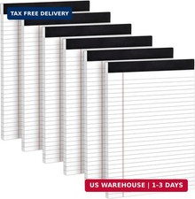 6 Pack Small Legal Pads 5x8 College Ruled White Note Pads 5x8 Writing Pads Whi