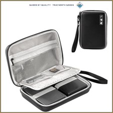 Protective Hard Drive Case for Portable Drives with EVA Shell and Pocket Storage