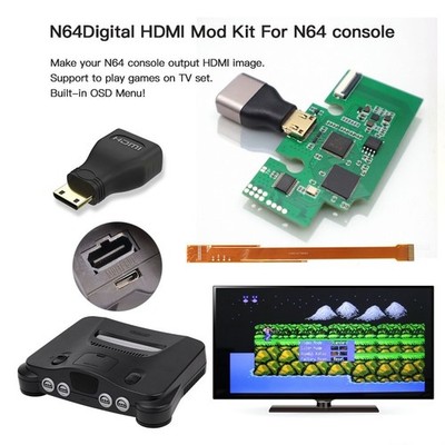 HISPEEDIDO For N64 Digital HDMI Mod Kits Transfer PCB Support Play Games on TV