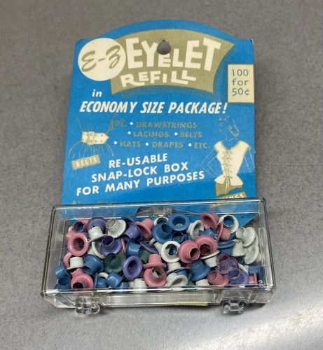 Vintage Colored Eyelets ~ E-z Eyelets ~ Crafts Sewing
