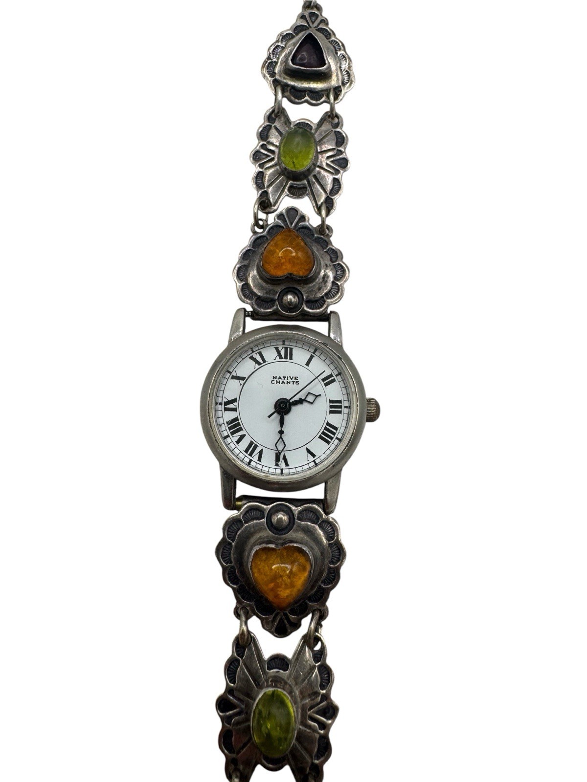 El Tom Native Chants Sterling Silver Multi Gem Wr… - image 2