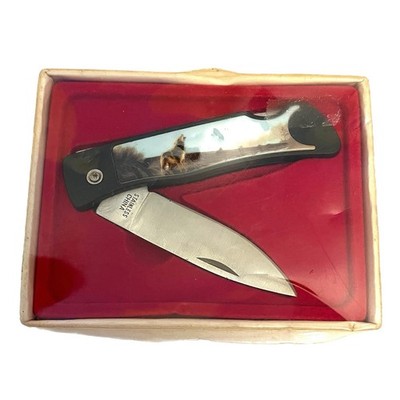 Howling Wolf Pocket Knife ~3  Blade Stainless Steel