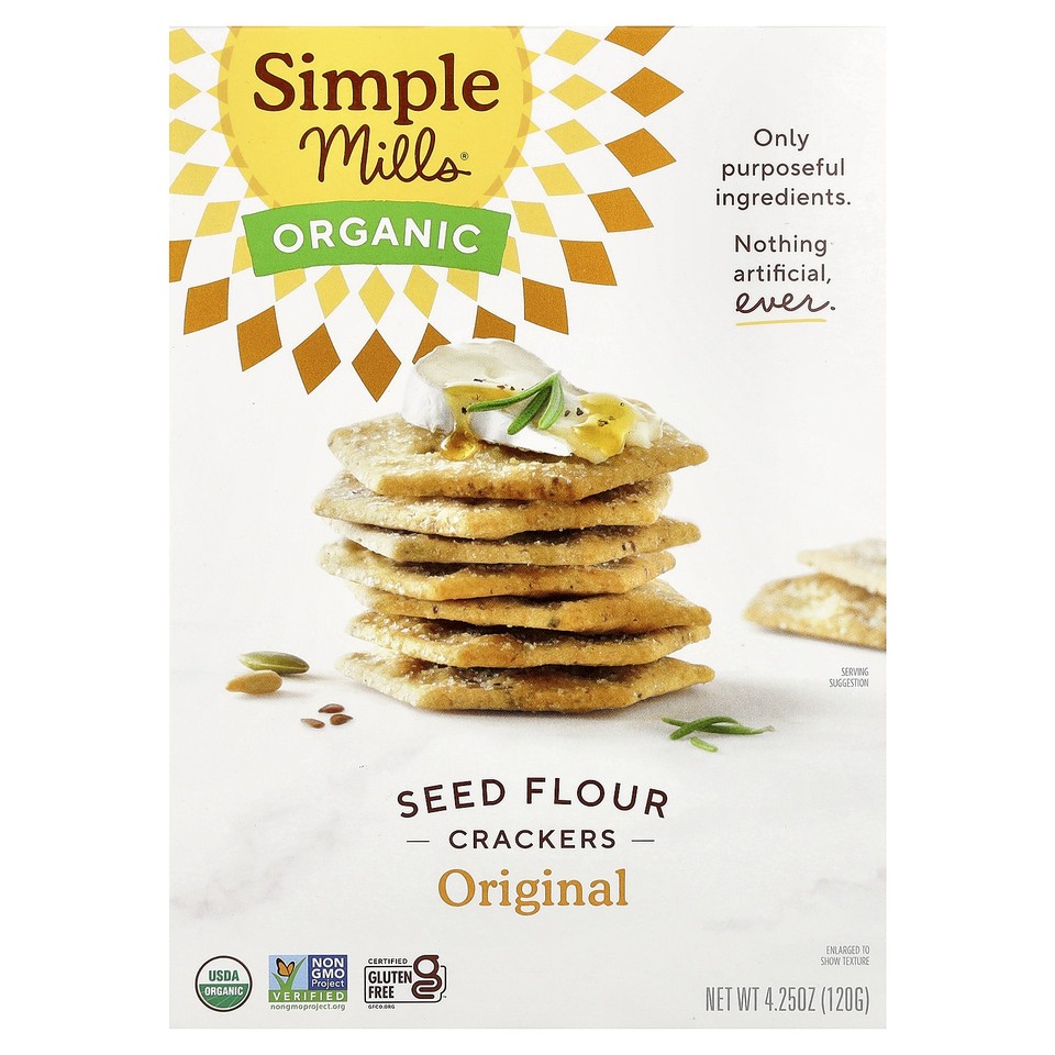 Organic Seed Flour Crackers, Original, 4.25 oz (120 g)